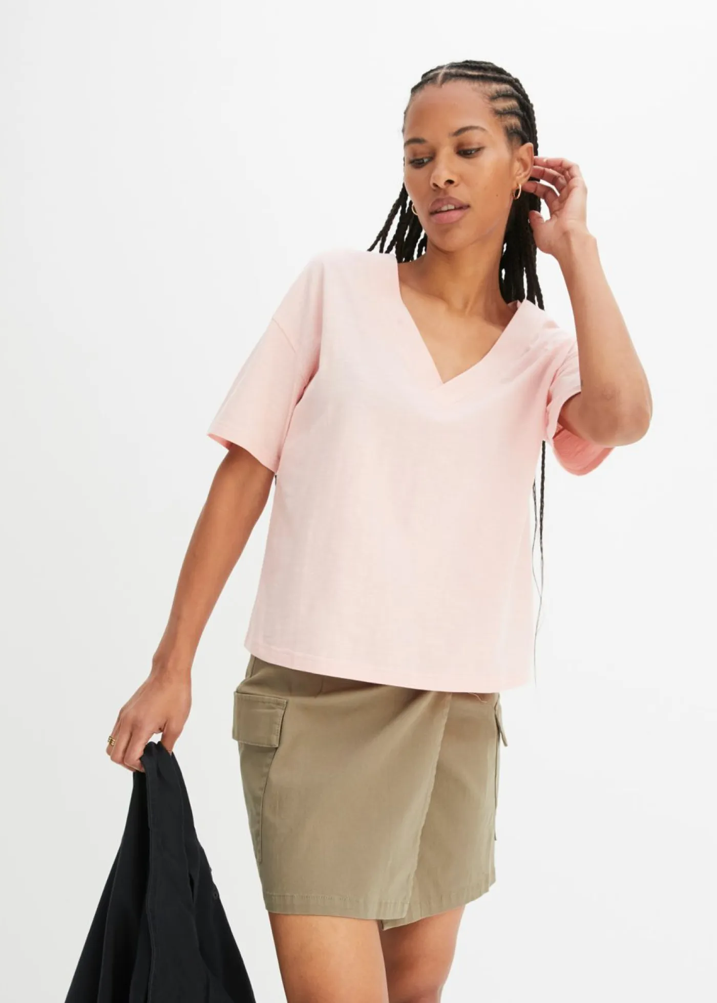 Camiseta holgada de algodón orgánico puro Mujer Camisetas
