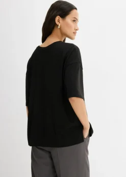 New Camiseta holgada de mezcla de algodón Mujer Esenciales|Camisetas