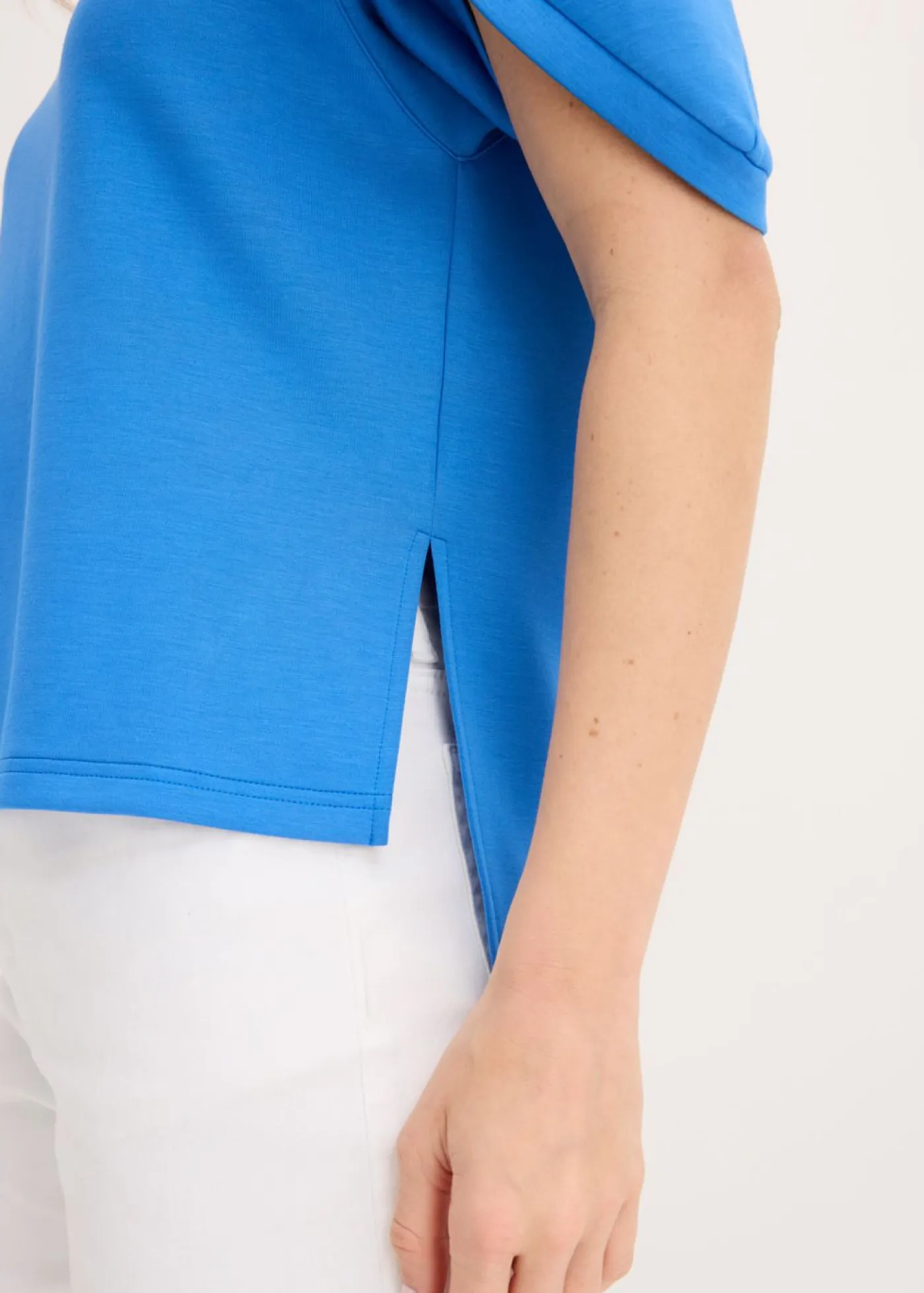 New Camiseta holgada de mezcla de viscosa fluida Mujer Esenciales|Camisetas