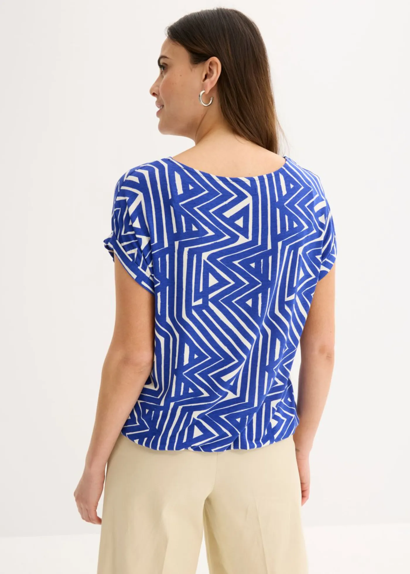 Best Camiseta holgada de mezcla de viscosa fluida Mujer Camisetas