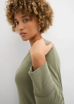 Outlet Camiseta holgada de viscosa fluida Mujer Camisetas|Novedades
