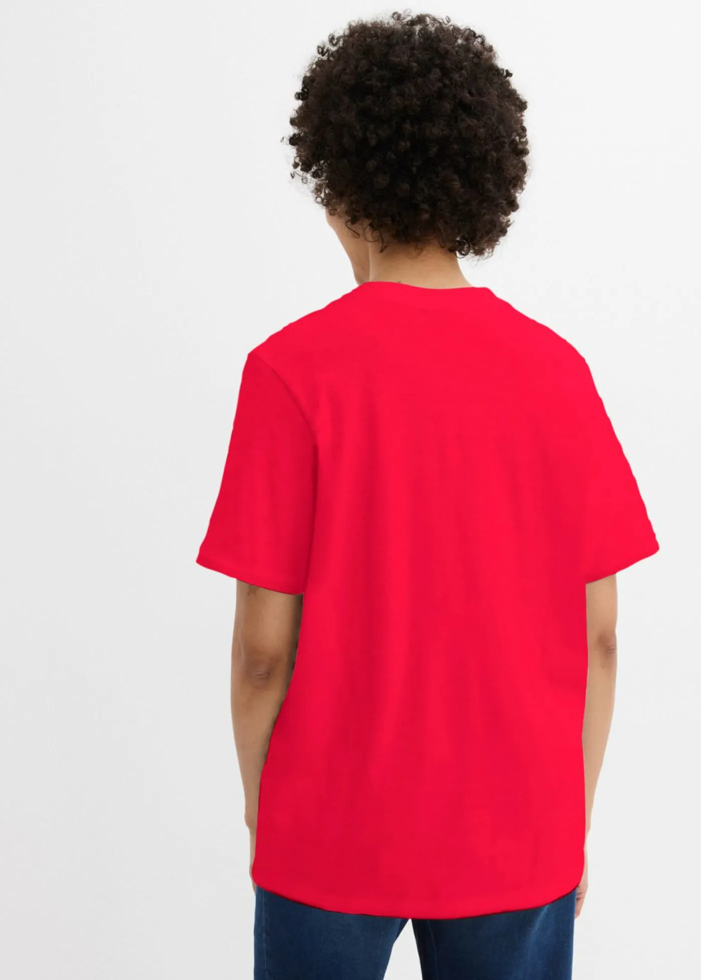 Sale Camiseta larga ancha con cuello en V, manga corta (5 unidades) Mujer Básicos|Camisetas