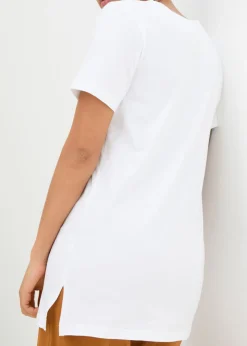 Sale Camiseta larga con escote en V (2 unidades) Mujer Básicos|Camisetas