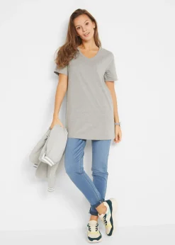 Sale Camiseta larga con escote en V (2 unidades) Mujer Básicos|Camisetas