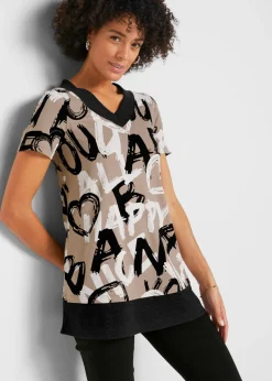 Outlet Camiseta larga con manga corta Mujer Camisetas
