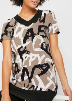 Outlet Camiseta larga con manga corta Mujer Camisetas