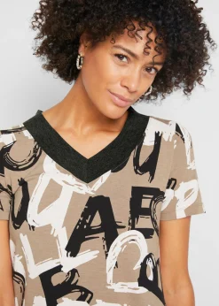 Outlet Camiseta larga con manga corta Mujer Camisetas