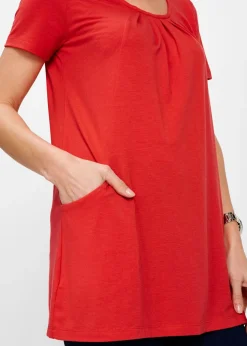 Online Camiseta larga con viscosa Mujer Camisetas