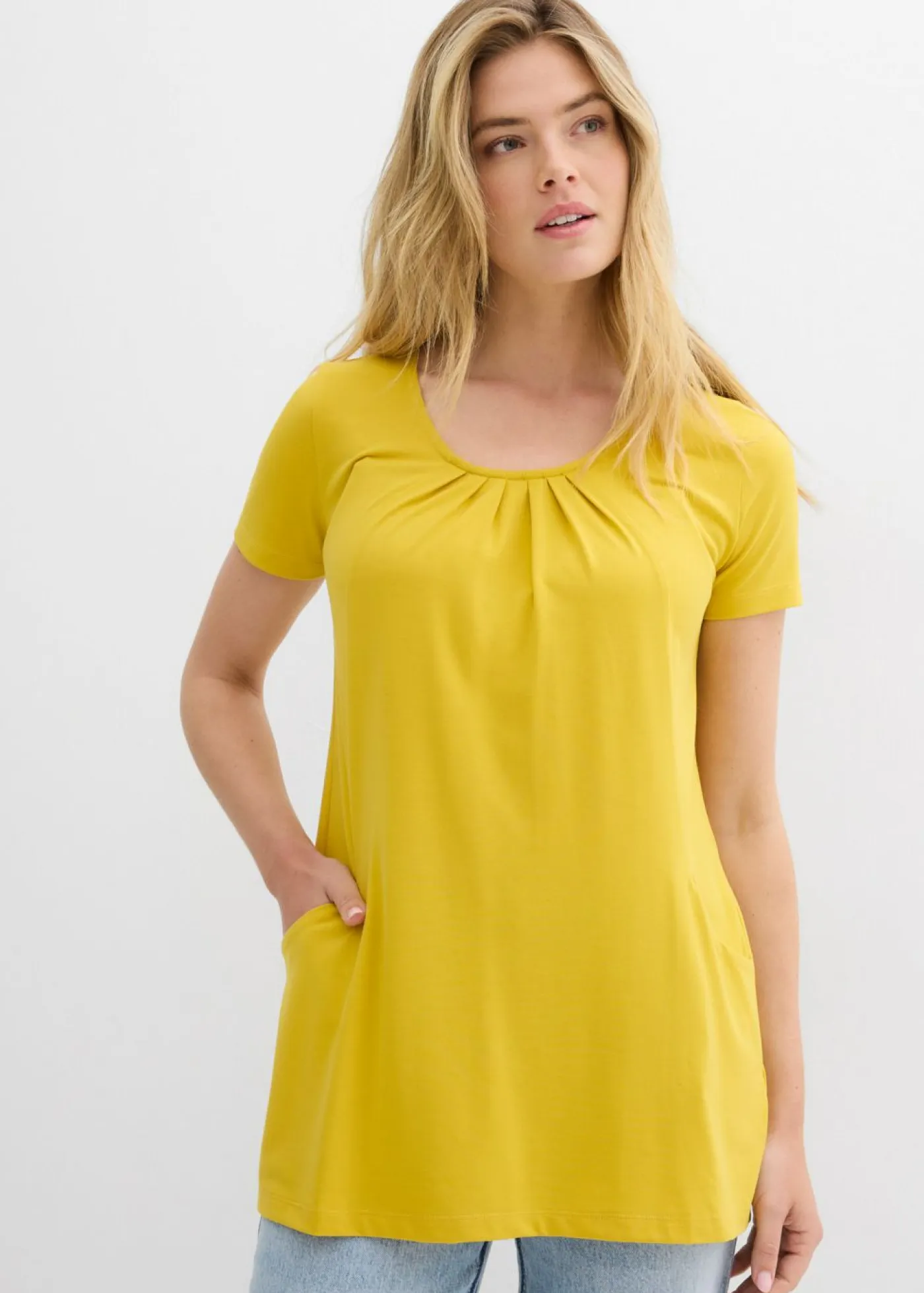 Sale Camiseta larga con viscosa Mujer Camisetas