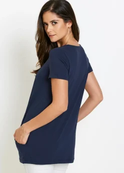 Discount Camiseta larga con viscosa Mujer Camisetas