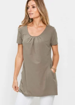 Outlet Camiseta larga con viscosa Mujer Camisetas