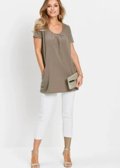 Outlet Camiseta larga con viscosa Mujer Camisetas