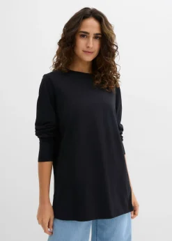 Camiseta larga de algodón orgánico puro Mujer Básicos|Camisetas