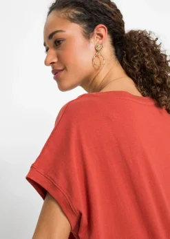 Online Camiseta larga de algodón puro Mujer Camisetas