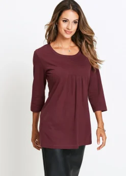 Clearance Camiseta larga de algodón puro Mujer Camisetas