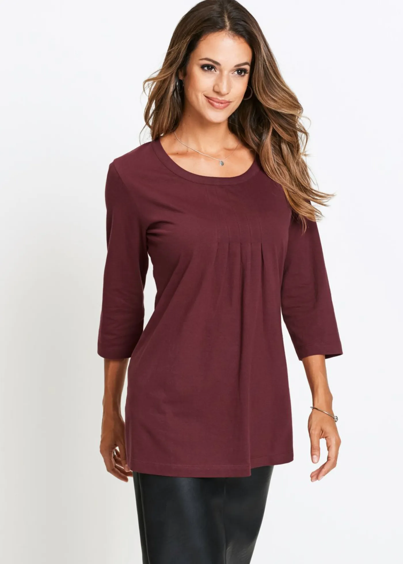 Clearance Camiseta larga de algodón puro Mujer Camisetas