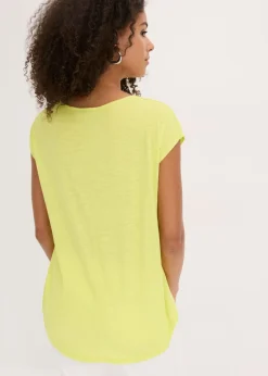 Sale Camiseta larga de algodón orgánico puro Mujer Camisetas