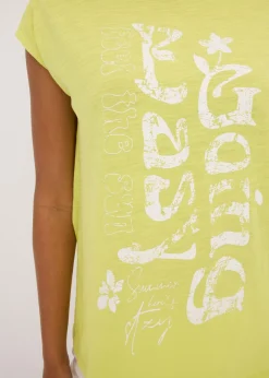 Sale Camiseta larga de algodón orgánico puro Mujer Camisetas
