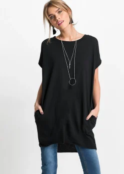 Outlet Camiseta larga de algodón puro Mujer Camisetas