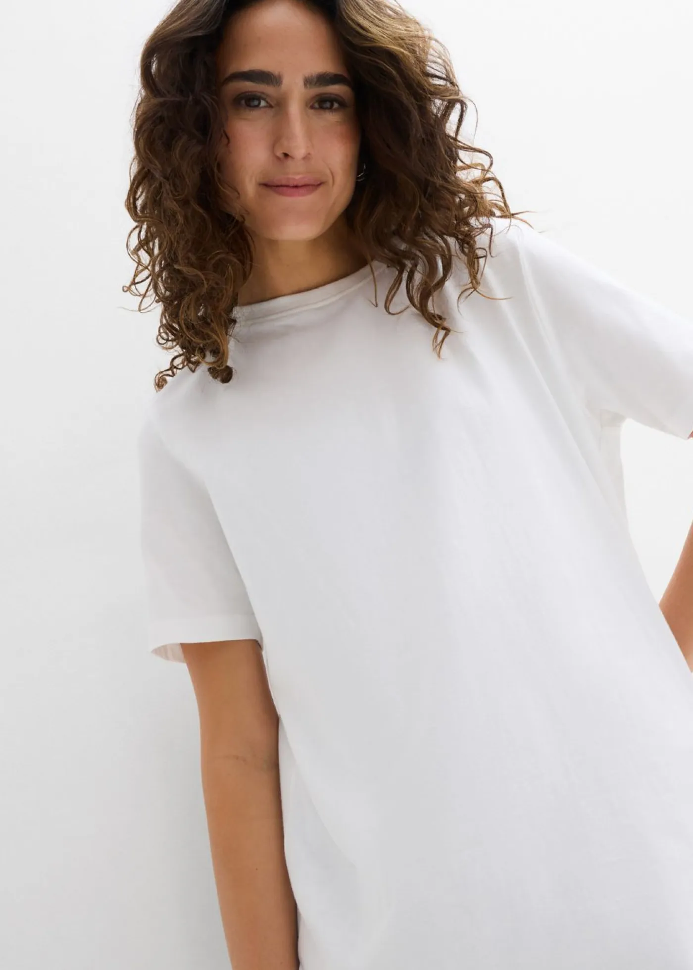 Online Camiseta larga de algodón orgánico puro (2 unidades) Mujer Básicos|Camisetas