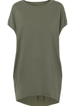 Outlet Camiseta larga de algodón puro Mujer Camisetas