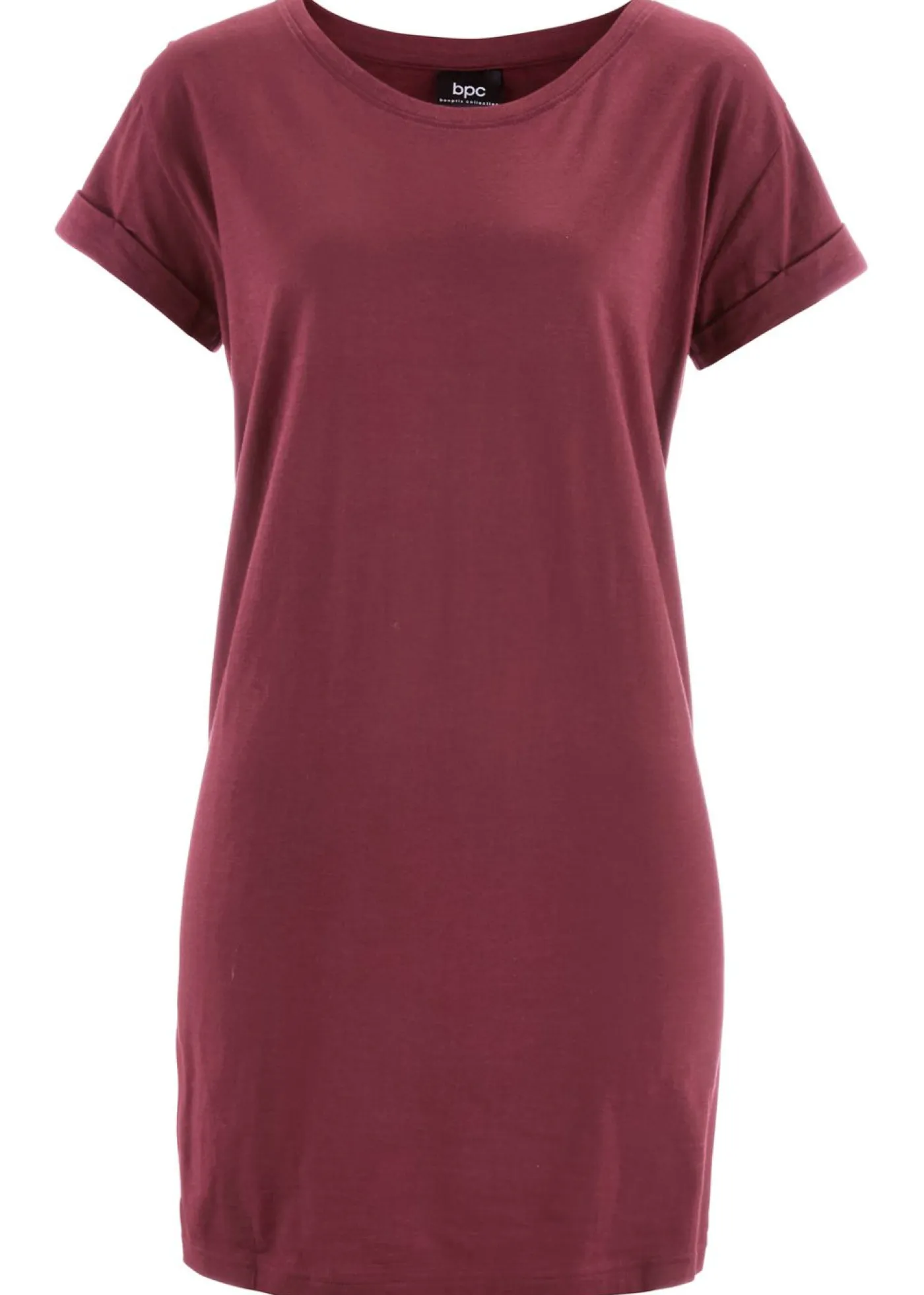 New Camiseta larga de algodón puro Mujer Básicos|Camisetas