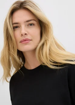 Online Camiseta larga de interlock Mujer Conjuntos De Ropa|Camisetas