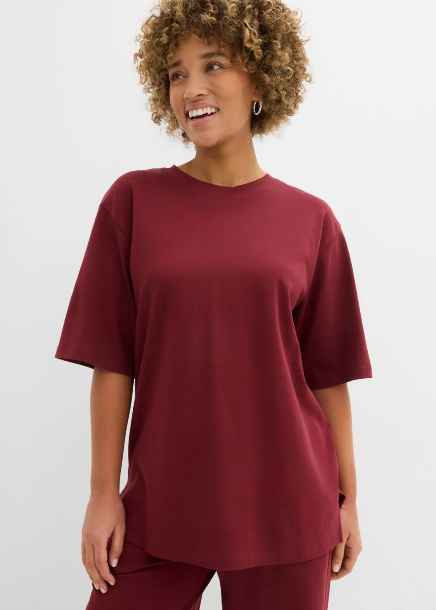 Sale Camiseta larga de interlock Mujer Conjuntos De Ropa|Camisetas