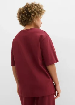 Sale Camiseta larga de interlock Mujer Conjuntos De Ropa|Camisetas