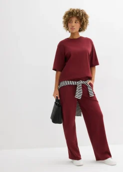 Sale Camiseta larga de interlock Mujer Conjuntos De Ropa|Camisetas