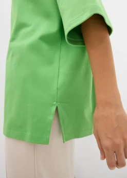 Online Camiseta larga de interlock Mujer Conjuntos De Ropa|Camisetas