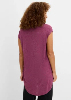 New Camiseta larga de mezcla de viscosa Mujer Camisetas