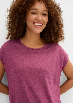 New Camiseta larga de mezcla de viscosa Mujer Camisetas