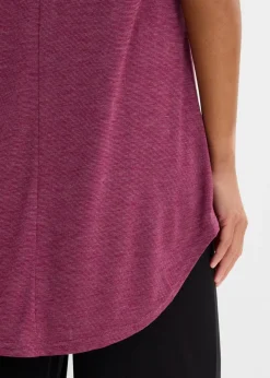 New Camiseta larga de mezcla de viscosa Mujer Camisetas