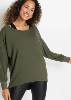 Sale Camiseta larga de mezcla de viscosa Mujer Camisetas