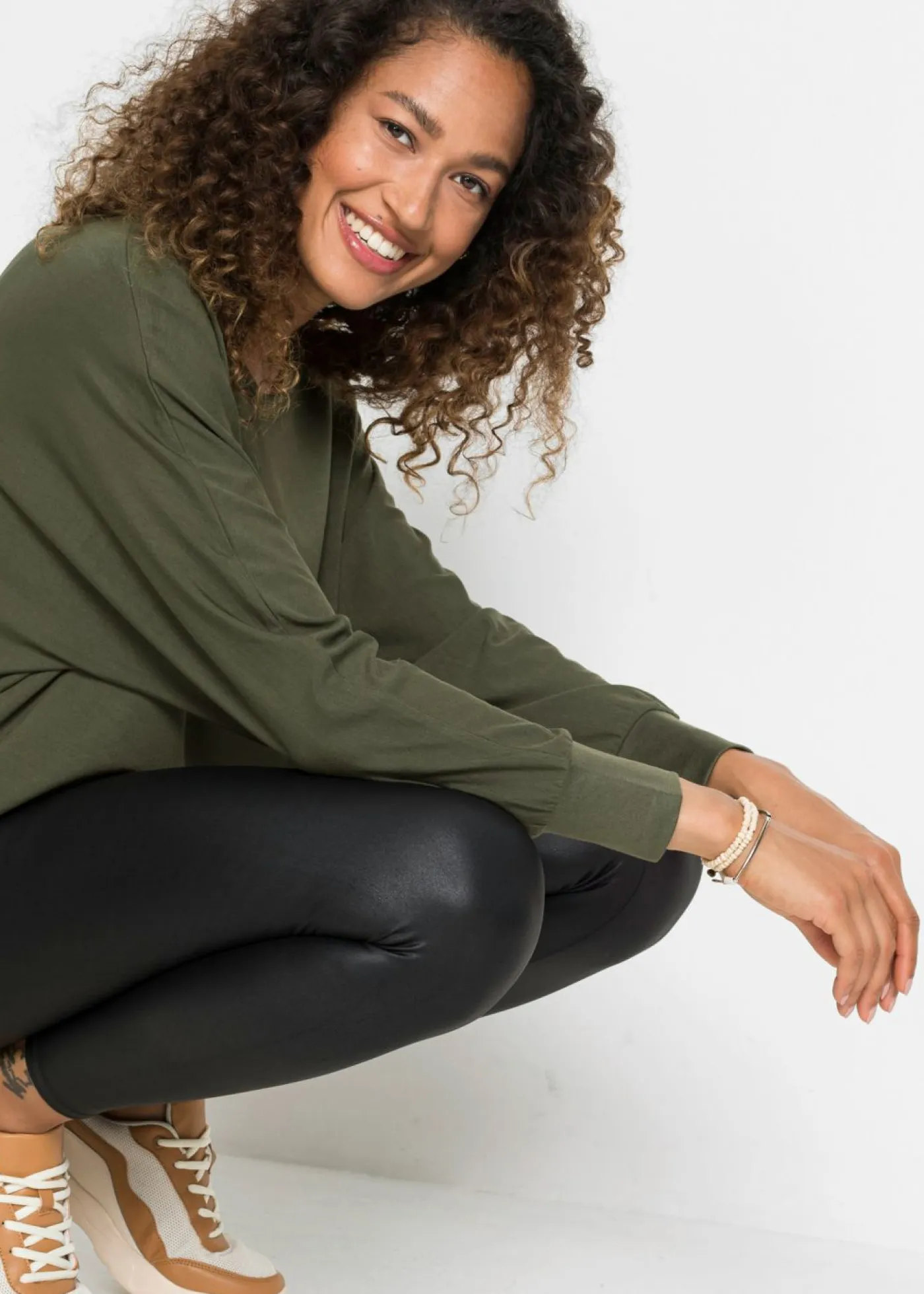 Sale Camiseta larga de mezcla de viscosa Mujer Camisetas