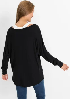 Best Camiseta larga de mezcla de viscosa Mujer Camisetas