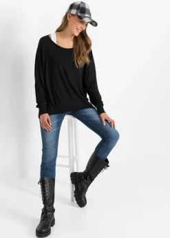 Best Camiseta larga de mezcla de viscosa Mujer Camisetas