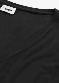 Best Camiseta larga de mezcla de viscosa sostenible Mujer Camisetas|Novedades