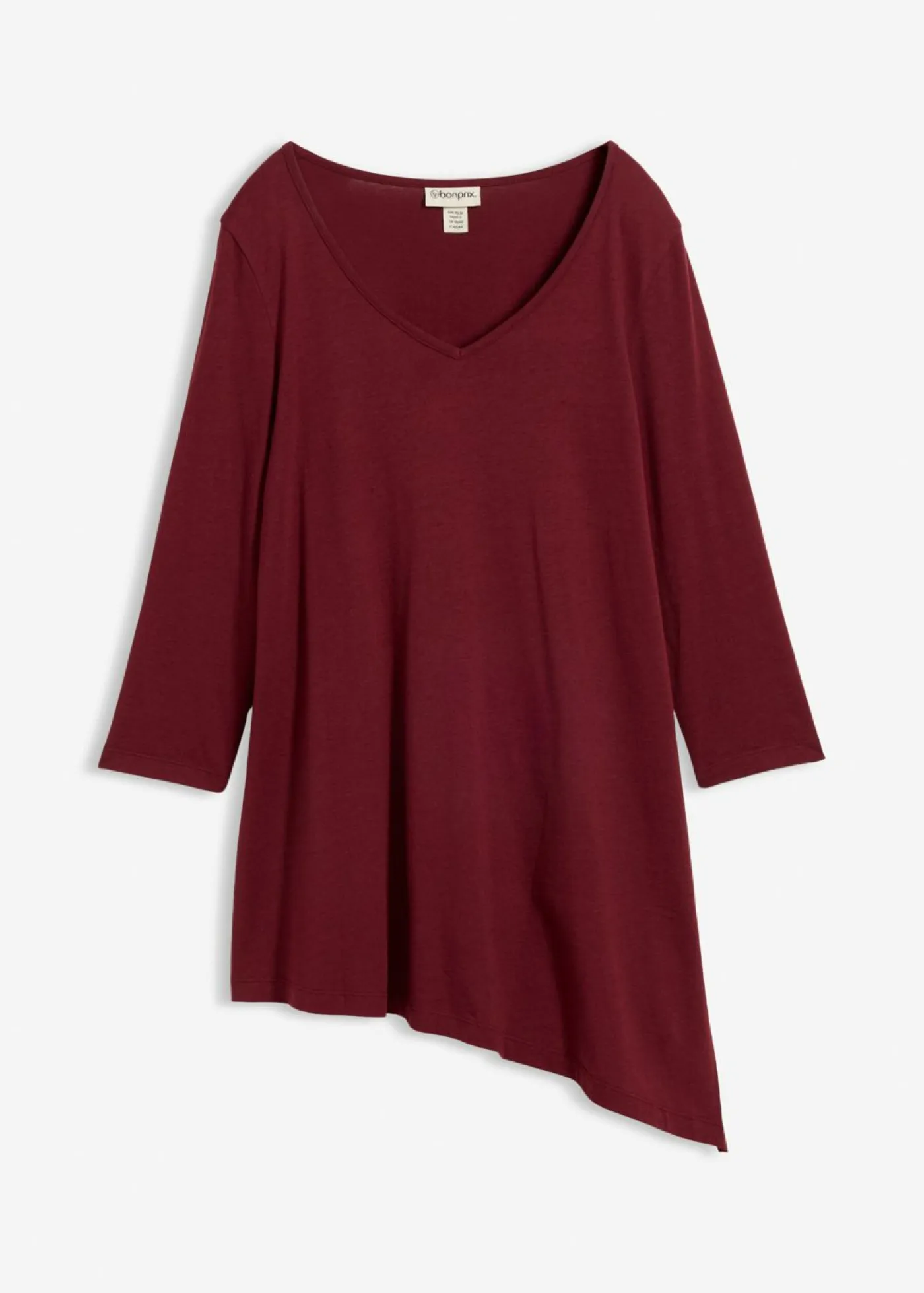 Clearance Camiseta larga de mezcla de viscosa y algodón Mujer Camisetas|Novedades