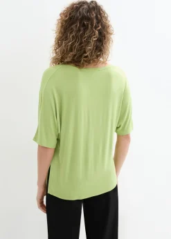 Best Camiseta larga de mezcla de viscosa sostenible Mujer Camisetas|Novedades