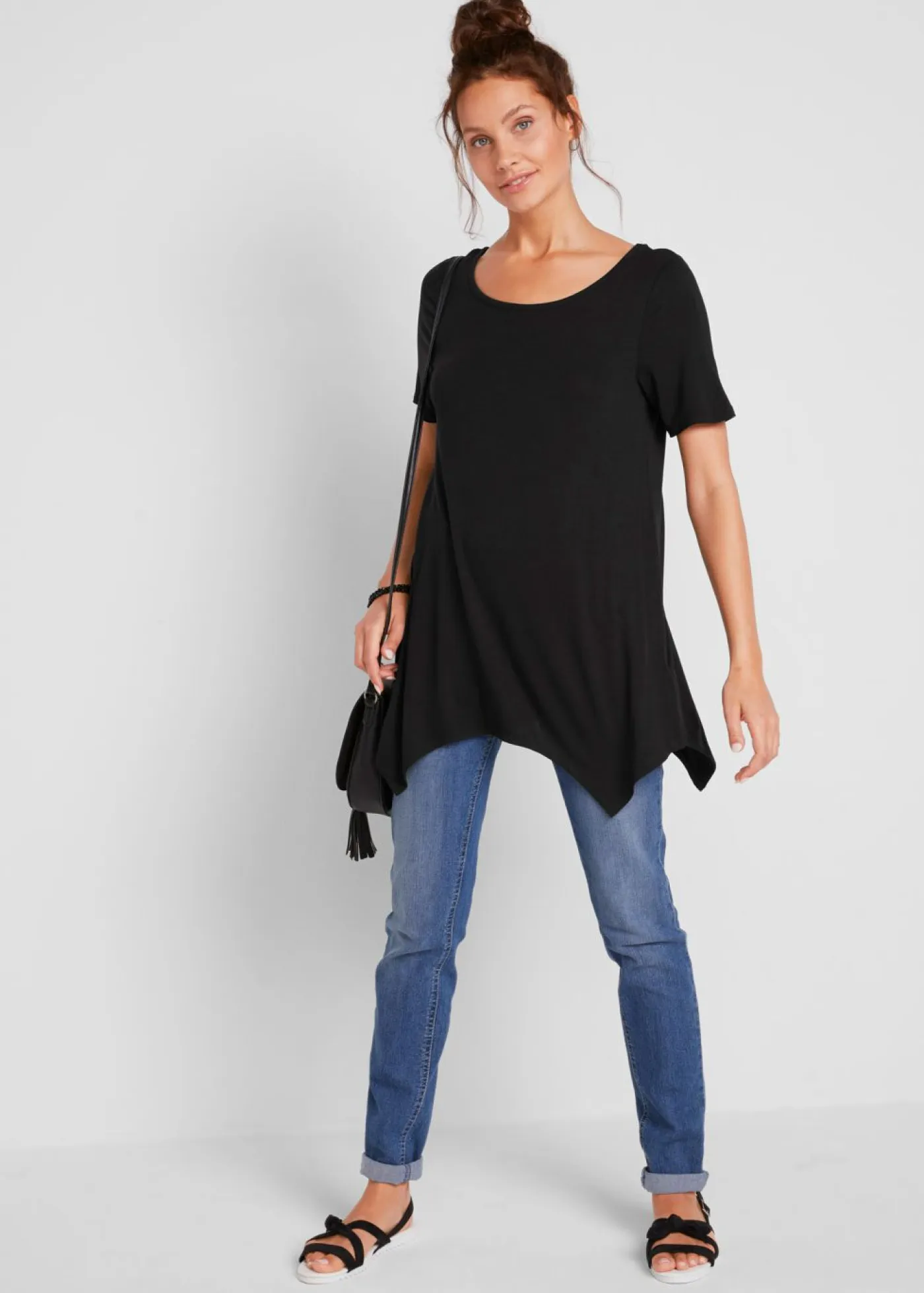Best Camiseta larga de pico Mujer Camisetas