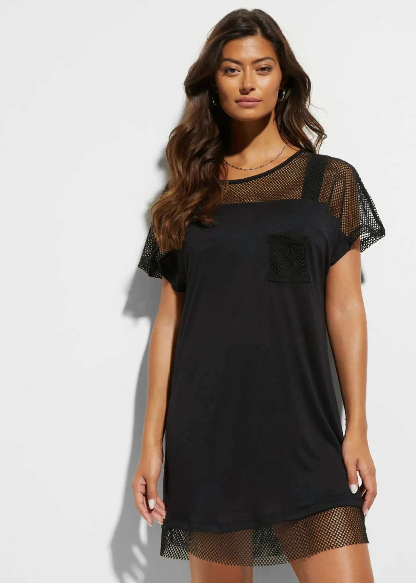 Clearance Camiseta larga de playa de viscosa Mujer Ropa De Playa|Camisetas