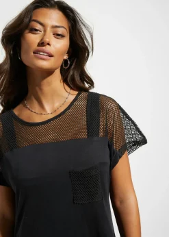 Clearance Camiseta larga de playa de viscosa Mujer Ropa De Playa|Camisetas