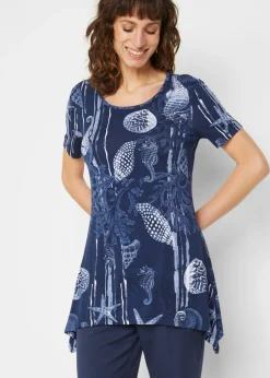Sale Camiseta larga de suave mezcla de viscosa Mujer Camisetas