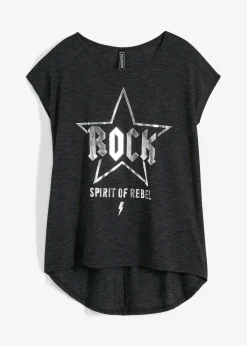 New Camiseta larga de suave mezcla de viscosa Mujer Camisetas