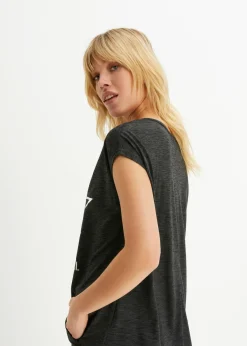 New Camiseta larga de suave mezcla de viscosa Mujer Camisetas
