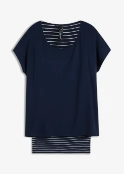 Best Camiseta larga de suave mezcla de viscosa Mujer Camisetas