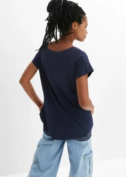 Best Camiseta larga de suave mezcla de viscosa Mujer Camisetas