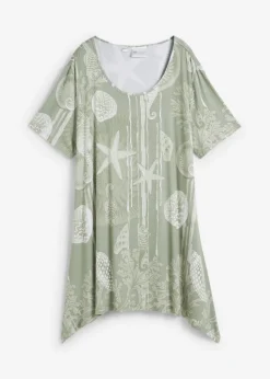 Outlet Camiseta larga de suave mezcla de viscosa Mujer Camisetas